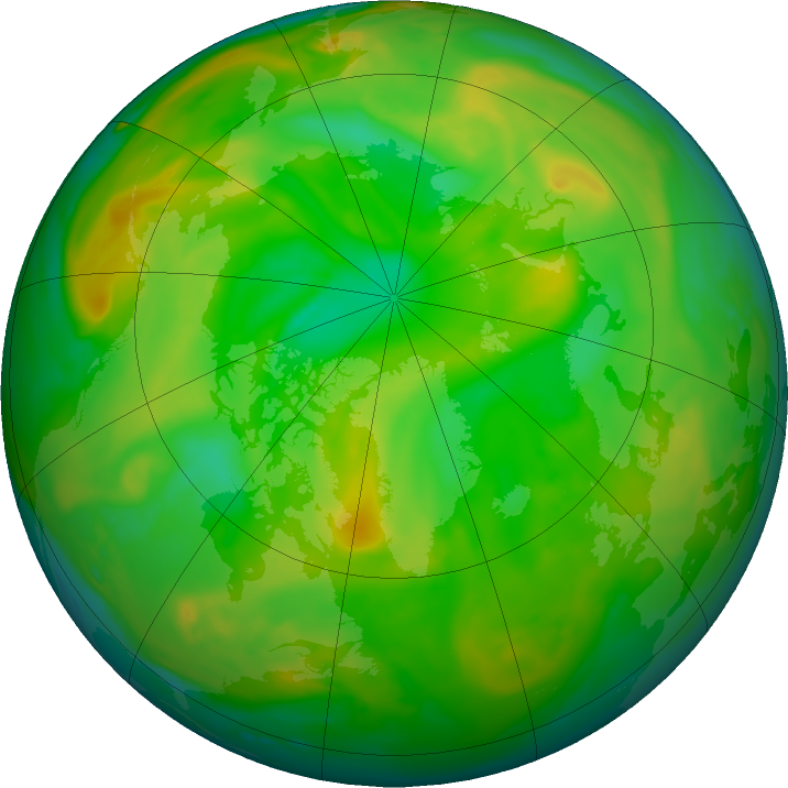Arctic ozone map for 15 June 2023